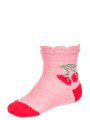 Носки для девочки борт в виде двойной рюши, цвет: персиковый