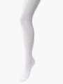 Колготки для девочки с ажурным рисунком по всей длине ножки, цвет: белый
