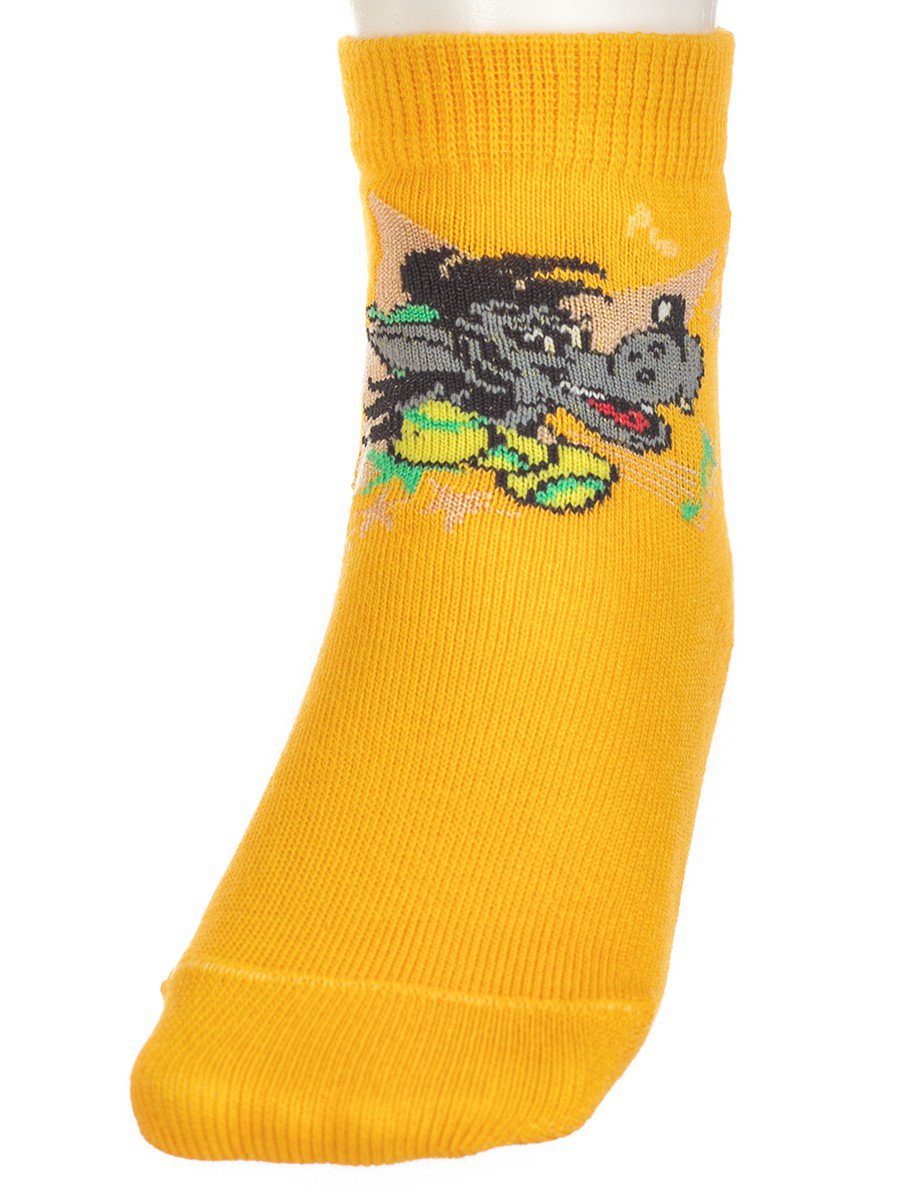 Детские носки из коллекции "Ну, погоди!", цвет: желтый