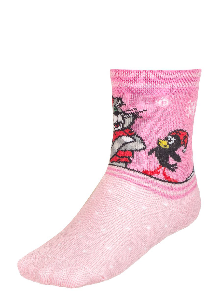 Зимние плюшевые носки с персонажами из мультфильма «Простоквашино», цвет: светло-розовый