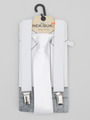 Набор подтяжки и галстук: длина галстука 26 см,подтяжки по спинке 45 см max, цвет: белый