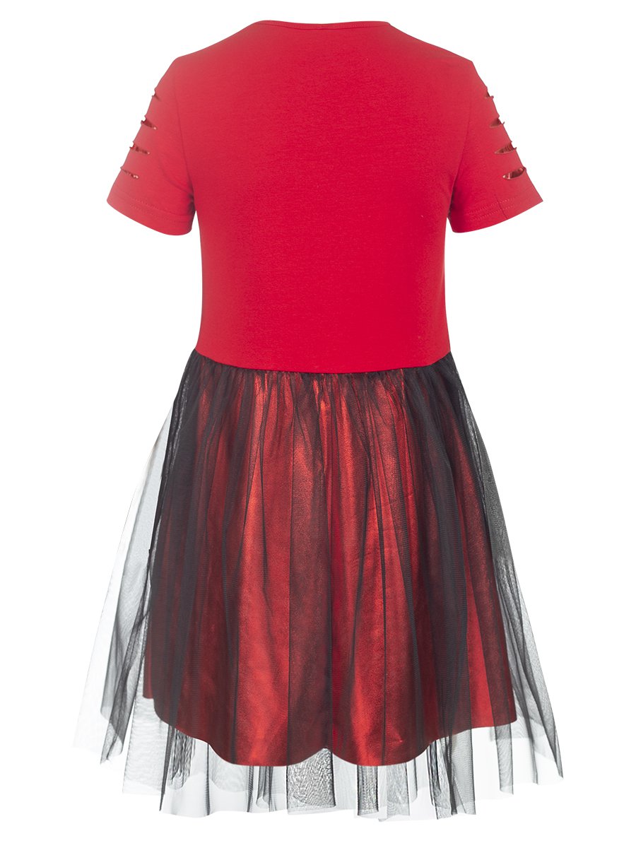Платье А-силуэта, цвет: красный