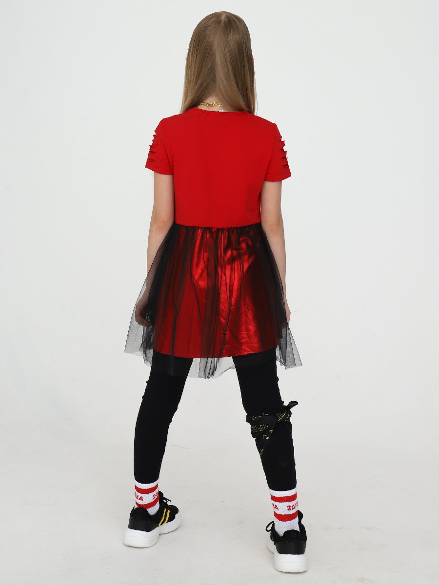 Платье А-силуэта, цвет: красный