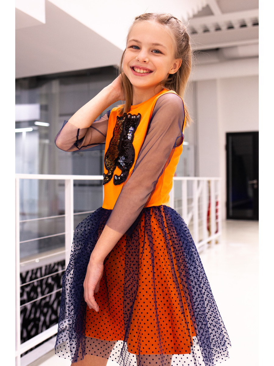 Платье, цвет: неон оранжевый