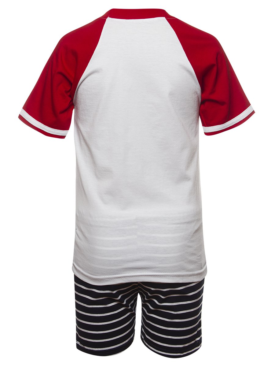Комплект для мальчика: футболка и шорты, цвет: красный