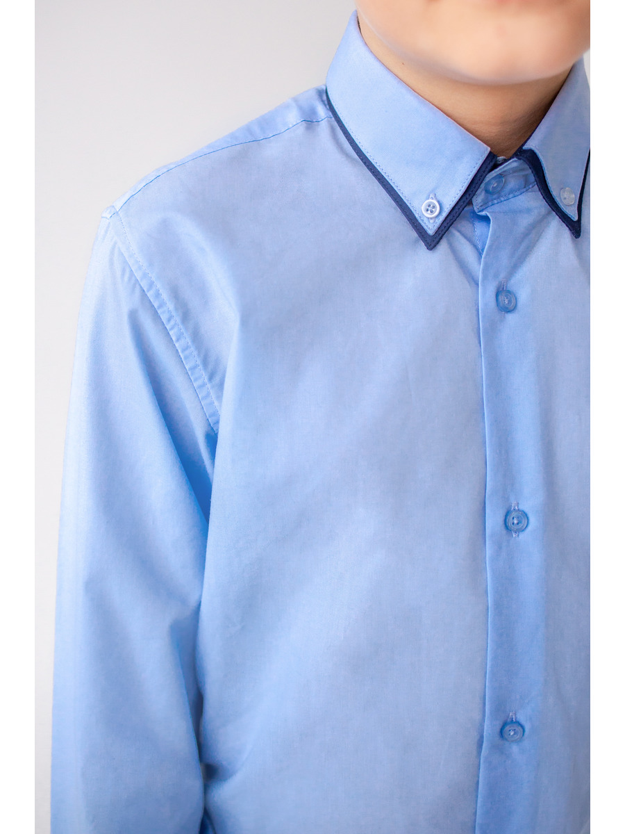 Сорочка приталенного силуэта для мальчика, цвет: голубой