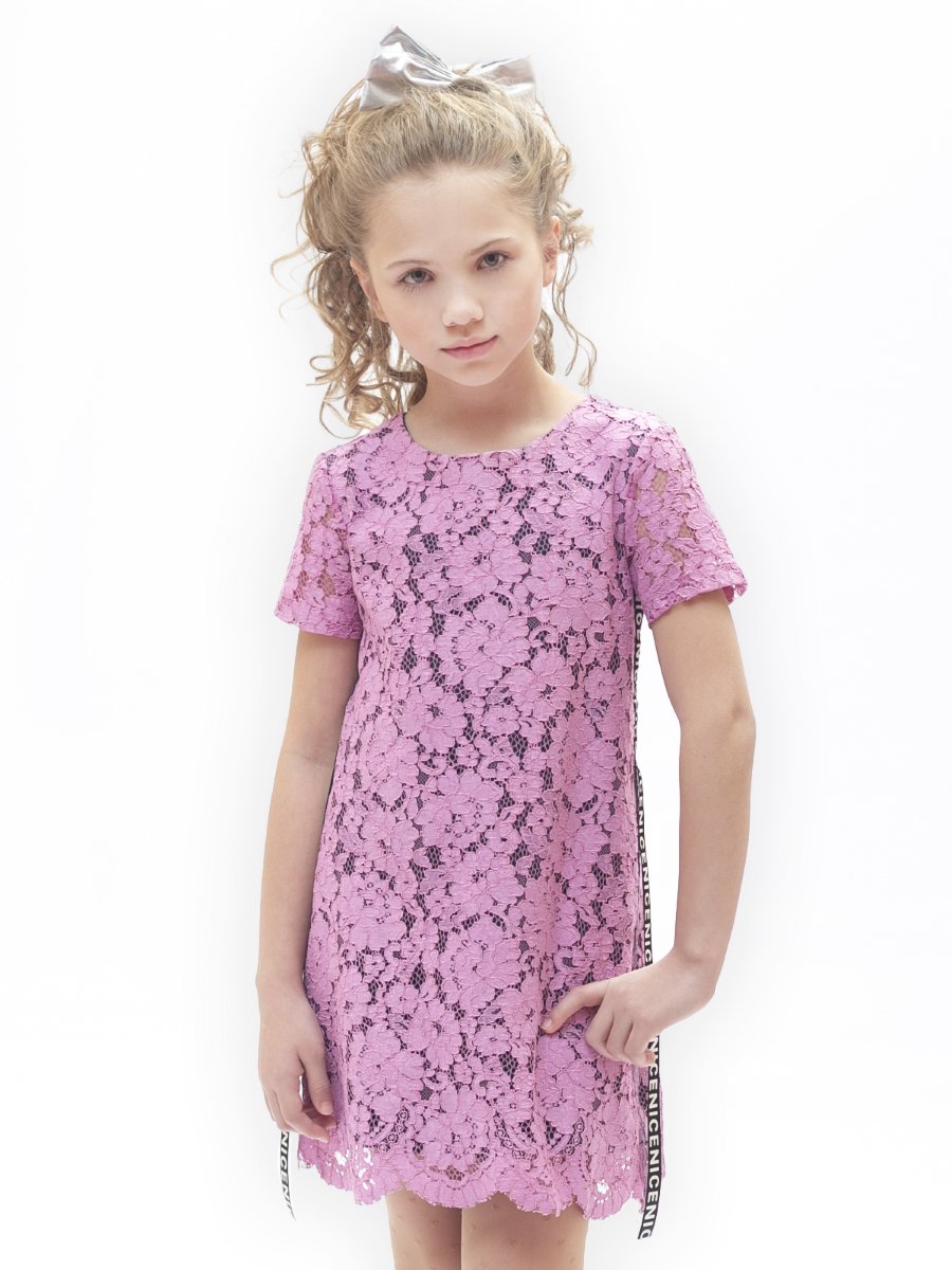 Платье А-силуэта для девочки, цвет: лиловый