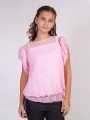 Блузка прямого силуэта, цвет: светло-розовый