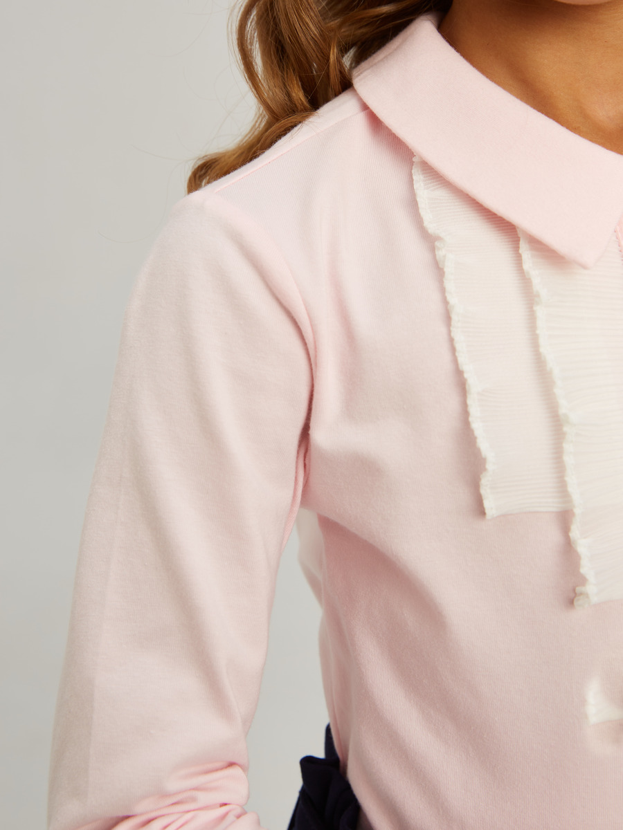 Блузка трикотажная, цвет: светло-розовый