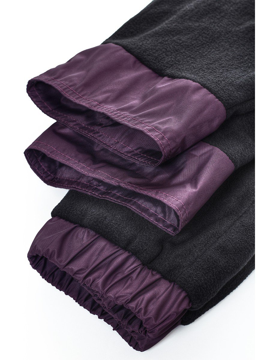 Брюки из плащевой ткани на подкладке из флиса (девочка), цвет: фиолетовый