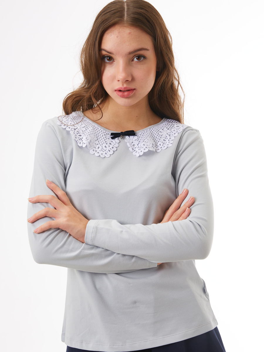 Блузка трикотажная, цвет: серый