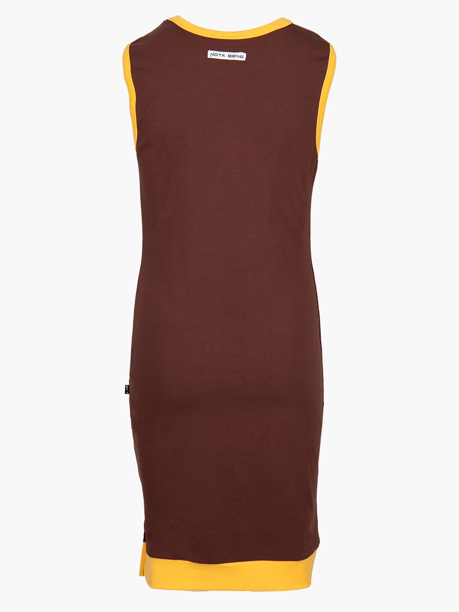 Платье прилегающего силуэта, цвет: коричневый