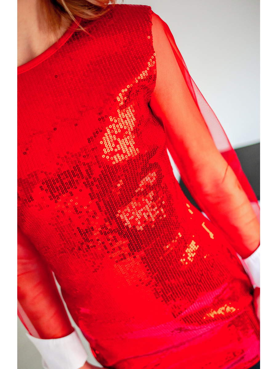 Платье прилегающего силуэта для девочки, цвет: красный