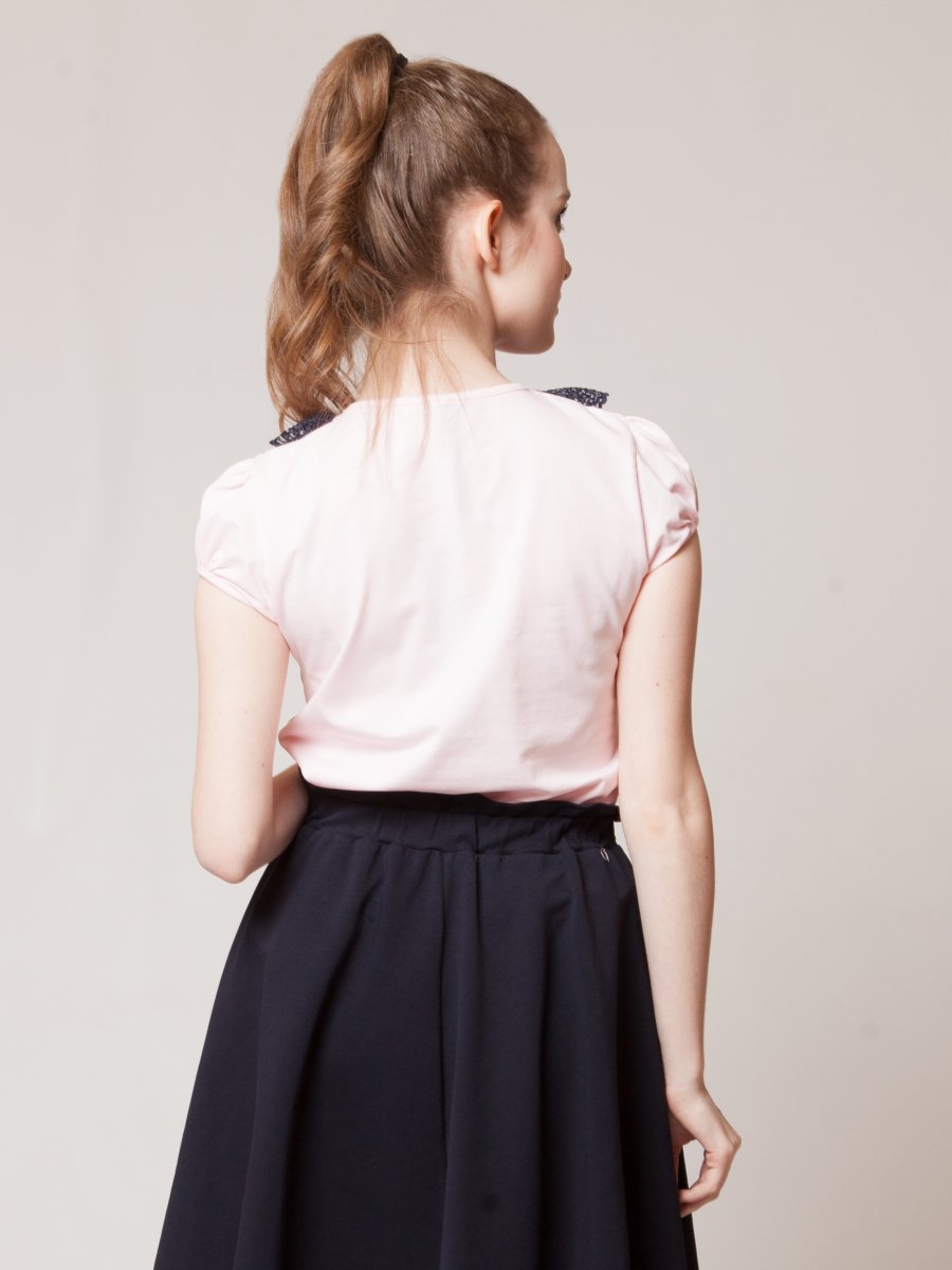 Блузка прилегающего силуэта, цвет: светло-розовый