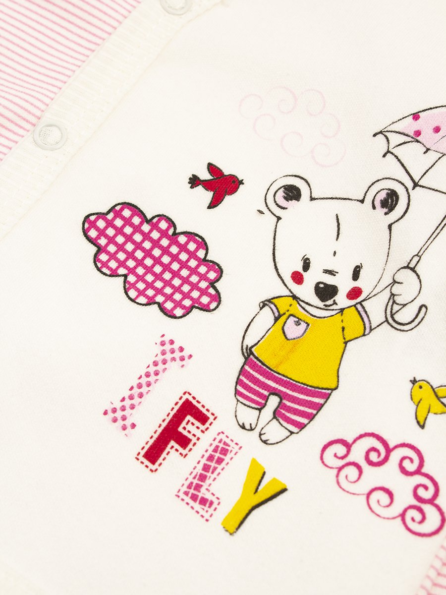 Комплект детский: кофточка, ползунки и шапочка, цвет: светло-розовый