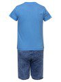 Комплект для мальчика: футболка и джинсовые шорты, цвет: синий