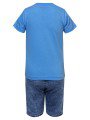 Комплект для мальчика: футболка и джинсовые шорты, цвет: голубой