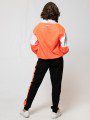 Костюм спортивный: толстовка и брюки зауженные со средней посадкой, цвет: неон оранжевый