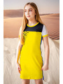 Платье прилегающего силуэта для девочки, цвет: желтый
