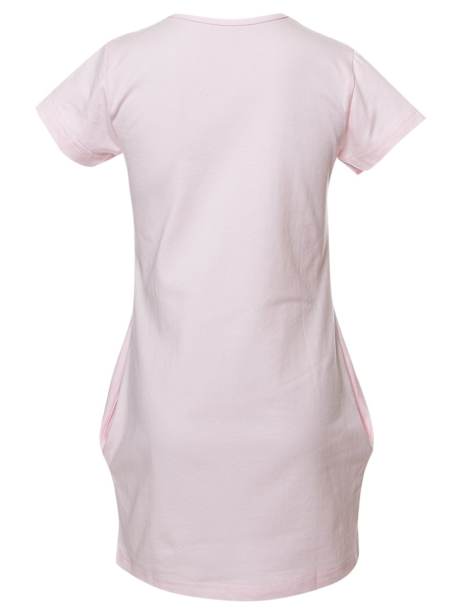 Платье О-образного силуэта для девочки, цвет: светло-розовый