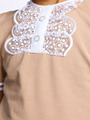 Блузка прилегающего силуэта, цвет: кэмел