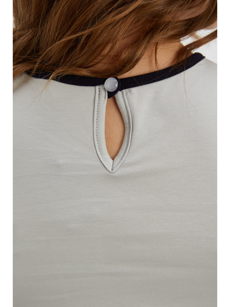 Блузка прилегающего силуэта, цвет: серый
