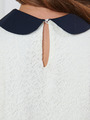 Блузка полуприлегающего силуэта, цвет: молочный