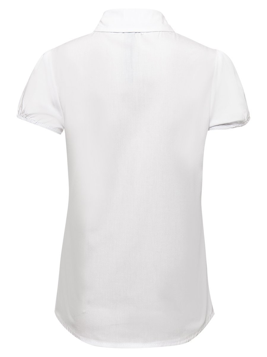 Блузка приталенного силуэта, цвет: белый