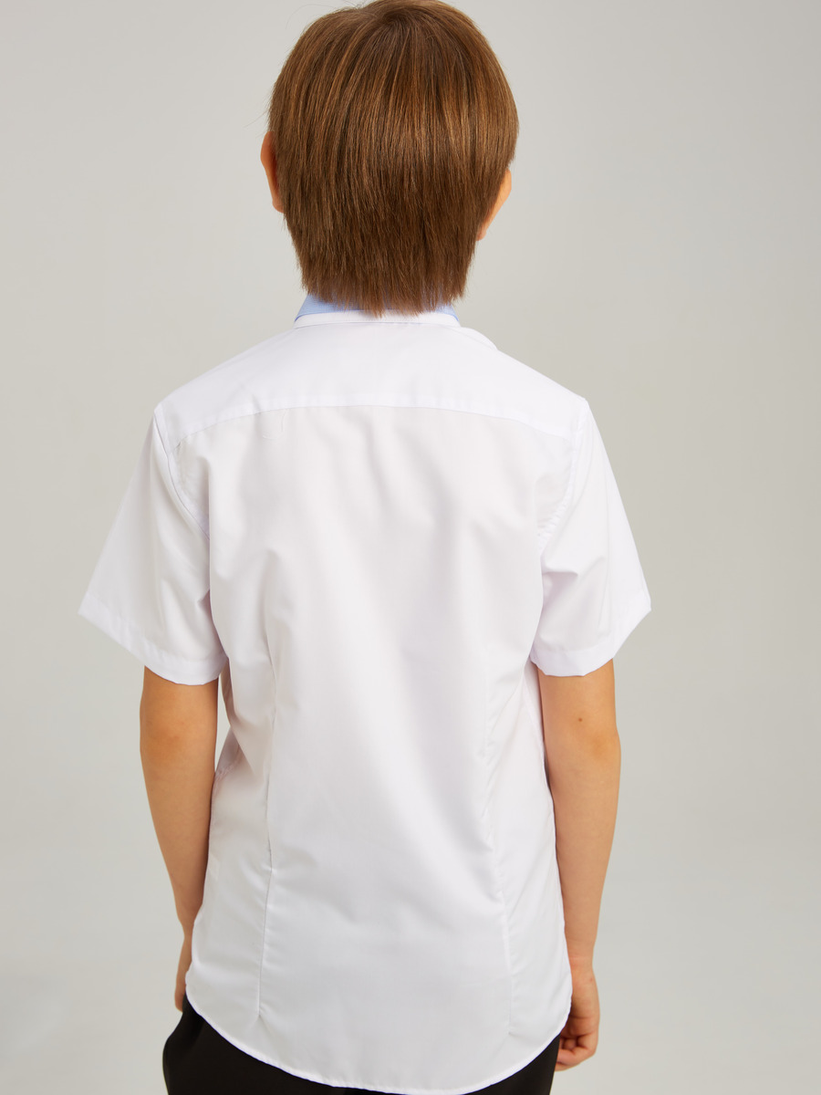 Сорочка приталенного силуэта для мальчика, цвет: белый