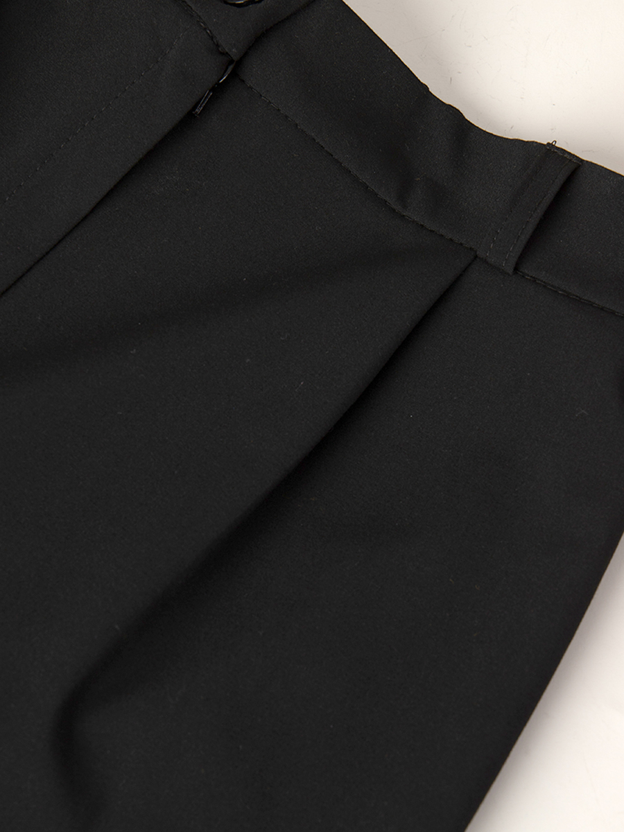 Брюки классические со средней посадкой для девочки / брюки для девочек, цвет: черный