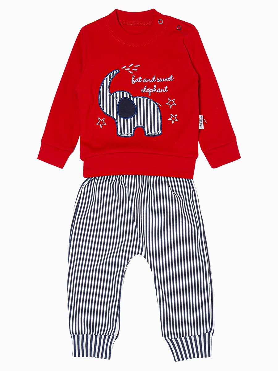 Комплект для мальчика: толстовка и штанишки, цвет: красный