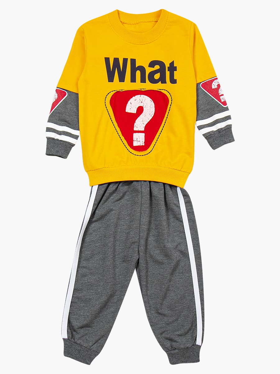 Комплект для мальчика: свитшот и штанишки, цвет: желтый