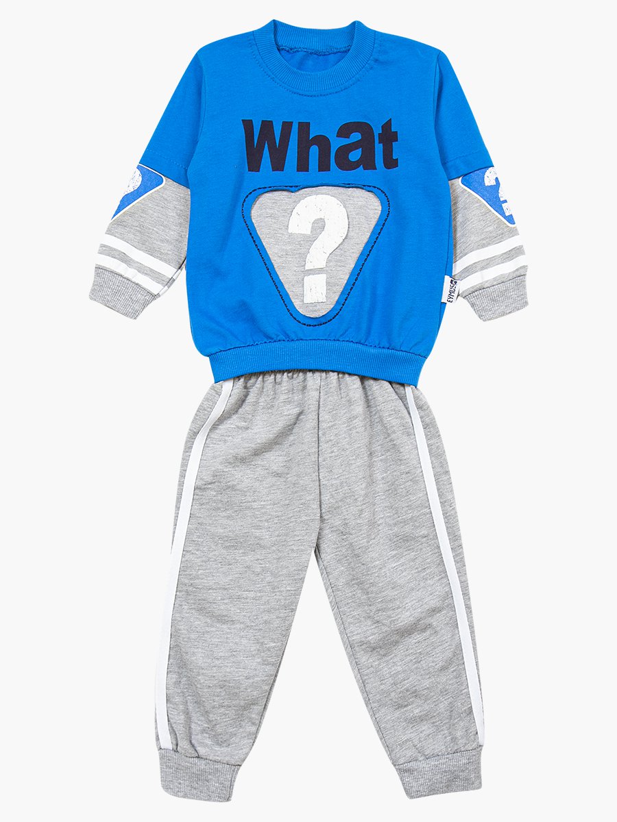 Комплект для мальчика: свитшот и штанишки, цвет: синий