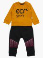 Комплект для мальчика: лонгслив, штанишки и болоньевый жилет на синтепоне, цвет: лиловый
