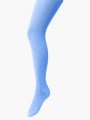 Колготки для девочки с ажурным рисунком по всей длине ножки, цвет: голубой
