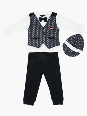 Комплект для мальчика: кофточка, штанишки и шапочка