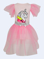 Комплект: платье А-силуэта и съемная юбка, цвет: светло-розовый
