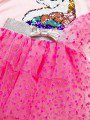 Комплект: платье А-силуэта и съемная юбка, цвет: розовый