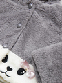 Кофточка махровая на подкладке для девочки, цвет: серый