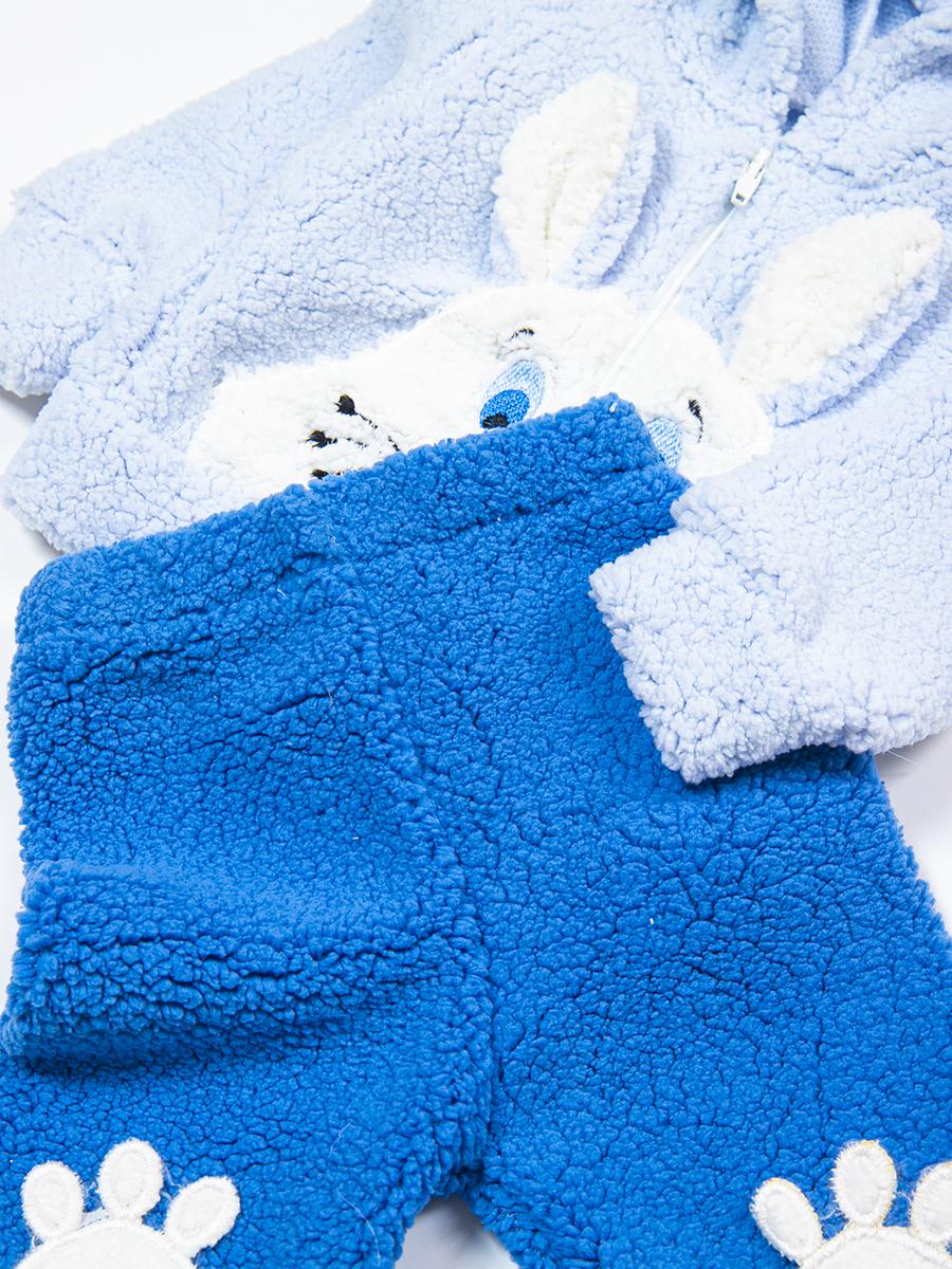 Комплект махровый детский: кофточка и штанишки, цвет: голубой