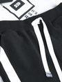 Костюм спортивный: толстовка свободного силуэта и брюки прямые со средней посадкой, цвет: белый,черный