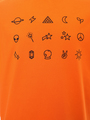 Костюм спортивный:футболка и бриджи облегающие со средней посадкой, цвет: неон оранжевый