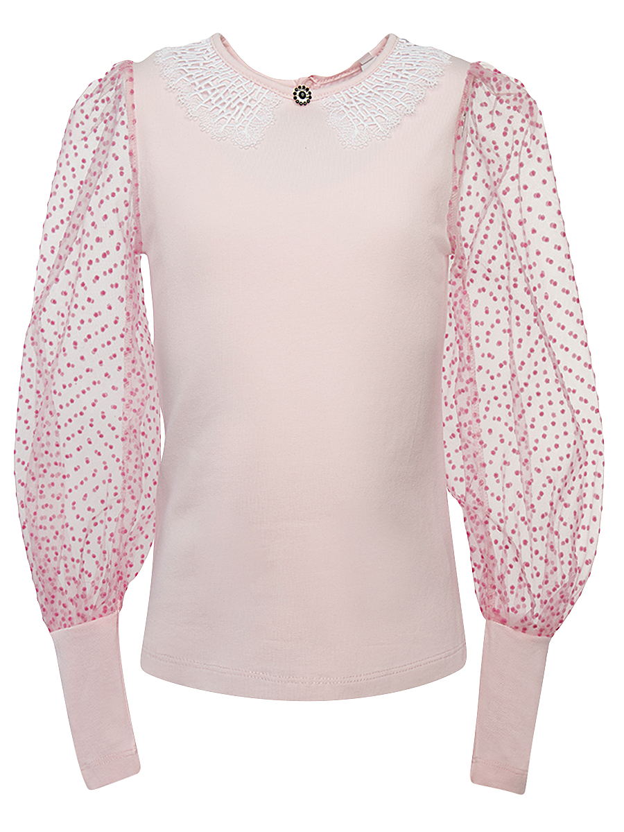 Блузка прилегающего силуэта, цвет: розовый
