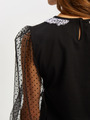Блузка трикотажная, цвет: черный