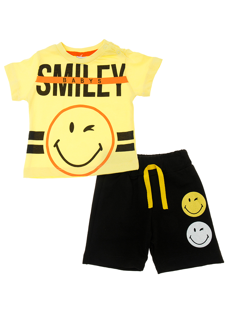 Комплект для мальчика: футболка и шорты, цвет: желтый