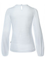 Блузка полуприлегающего силуэта, цвет: белый
