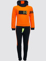 Костюм спортивный: толстовка и брюки джоггеры со средней посадкой, цвет: оранжевый