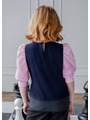 Блузка-обманка прямого силуэта, цвет: светло-розовый