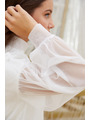 Блузка свободного силуэта, цвет: белый