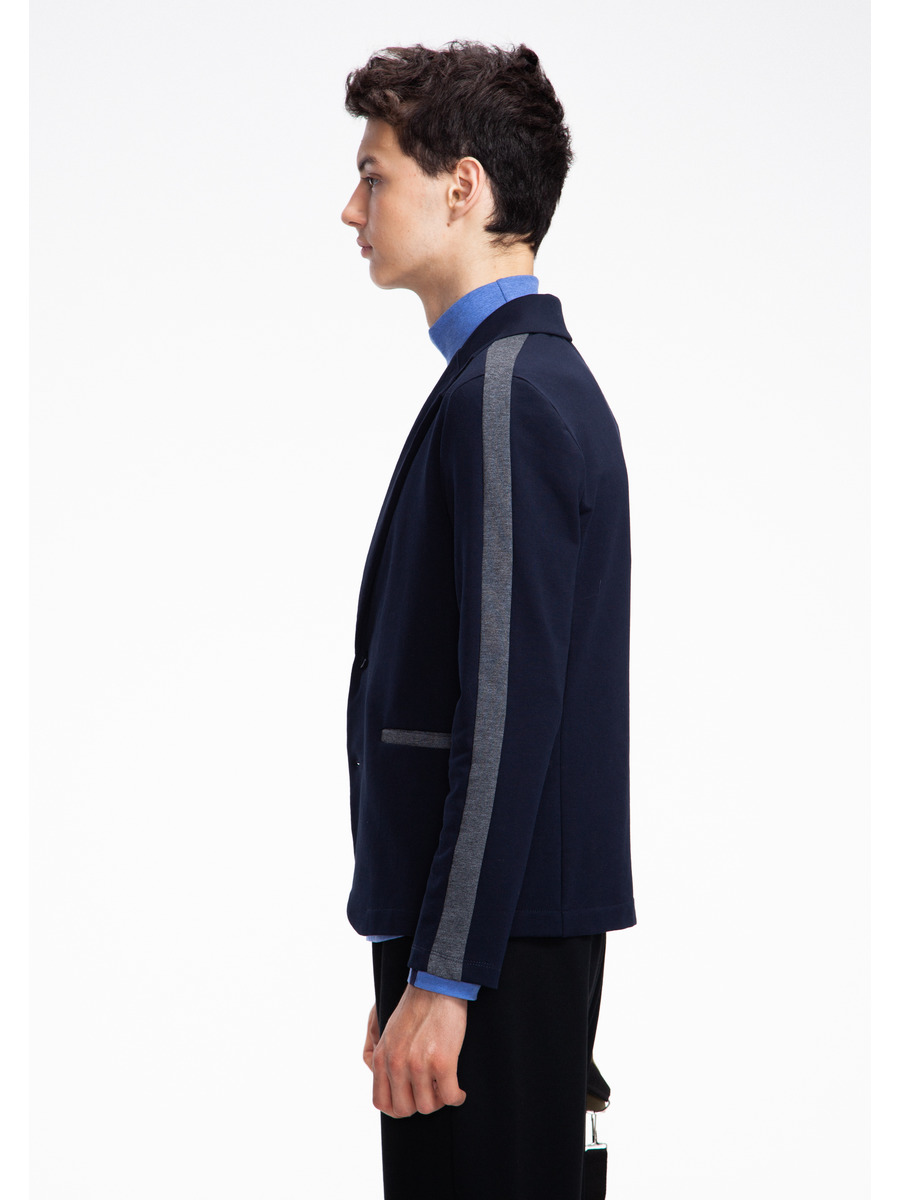 Пиджак для мальчика, цвет: темно-синий